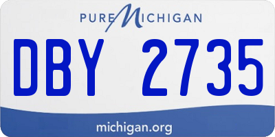 MI license plate DBY2735