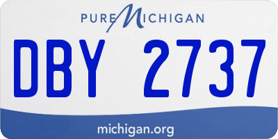 MI license plate DBY2737