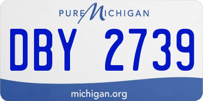 MI license plate DBY2739