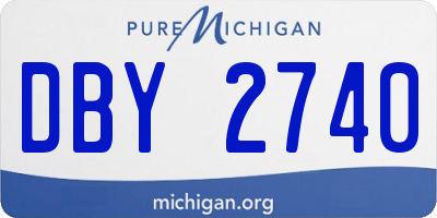 MI license plate DBY2740