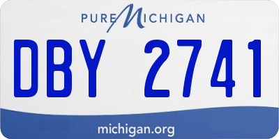 MI license plate DBY2741