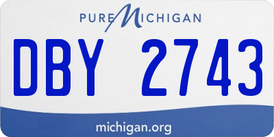 MI license plate DBY2743