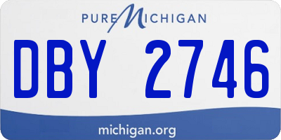 MI license plate DBY2746