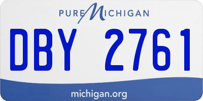 MI license plate DBY2761