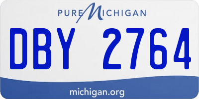 MI license plate DBY2764