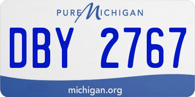 MI license plate DBY2767