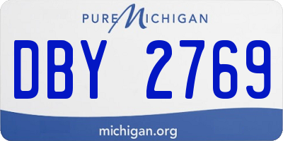 MI license plate DBY2769