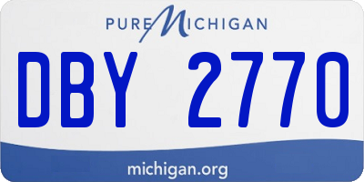 MI license plate DBY2770