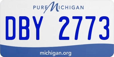 MI license plate DBY2773