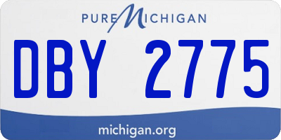 MI license plate DBY2775