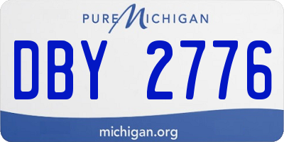 MI license plate DBY2776