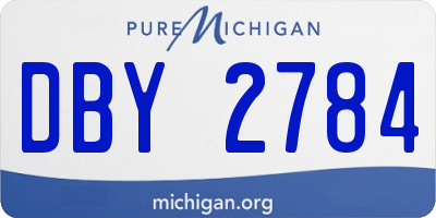 MI license plate DBY2784