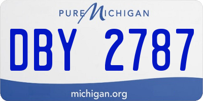 MI license plate DBY2787