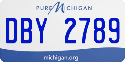 MI license plate DBY2789