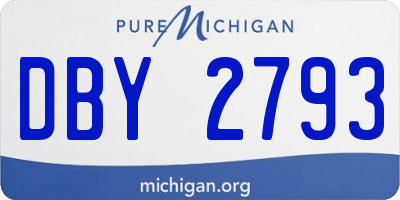 MI license plate DBY2793