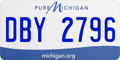 MI license plate DBY2796