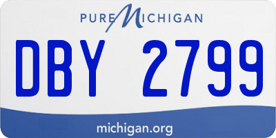 MI license plate DBY2799