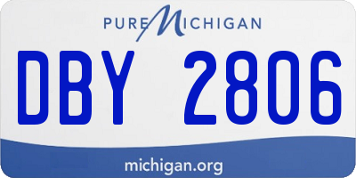 MI license plate DBY2806