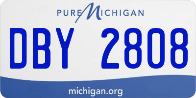 MI license plate DBY2808