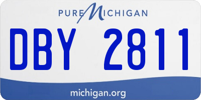 MI license plate DBY2811