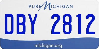 MI license plate DBY2812