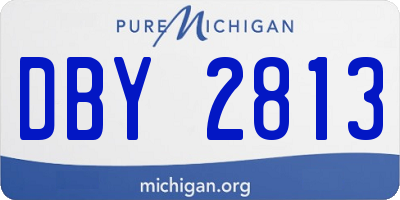 MI license plate DBY2813