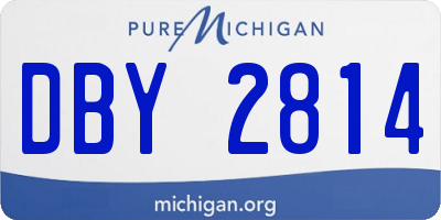 MI license plate DBY2814
