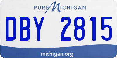 MI license plate DBY2815