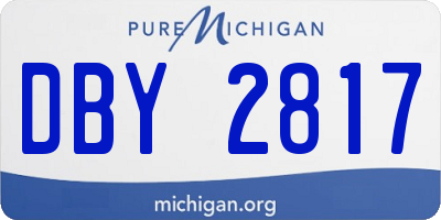MI license plate DBY2817