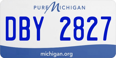 MI license plate DBY2827