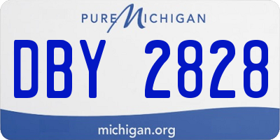 MI license plate DBY2828