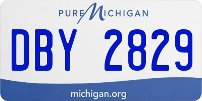 MI license plate DBY2829