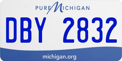 MI license plate DBY2832