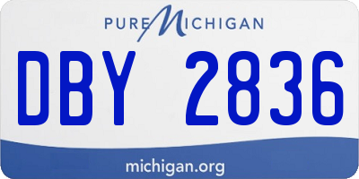 MI license plate DBY2836