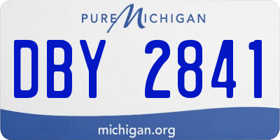 MI license plate DBY2841