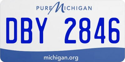 MI license plate DBY2846