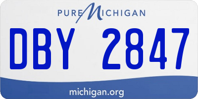 MI license plate DBY2847