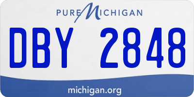 MI license plate DBY2848