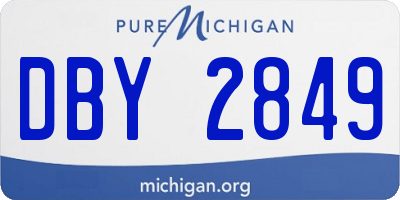 MI license plate DBY2849