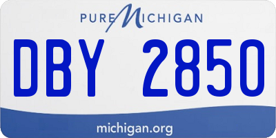 MI license plate DBY2850