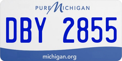 MI license plate DBY2855