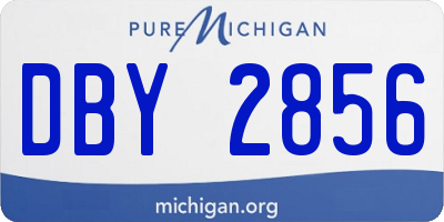 MI license plate DBY2856
