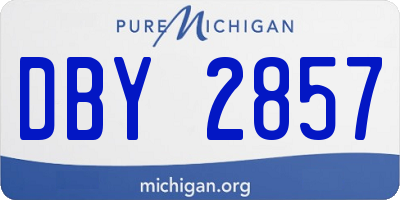 MI license plate DBY2857