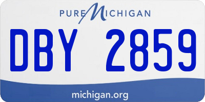 MI license plate DBY2859