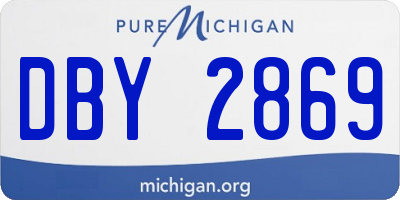 MI license plate DBY2869