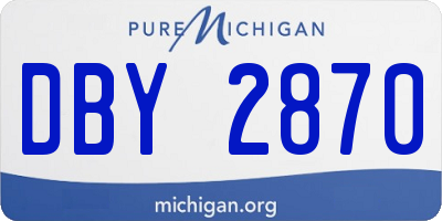 MI license plate DBY2870