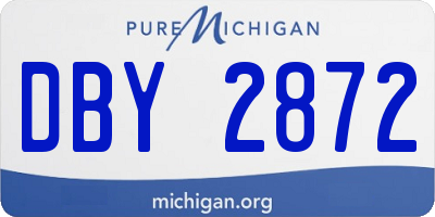 MI license plate DBY2872