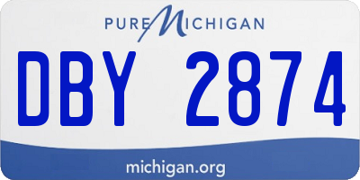 MI license plate DBY2874