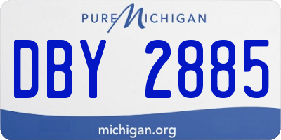 MI license plate DBY2885