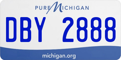 MI license plate DBY2888